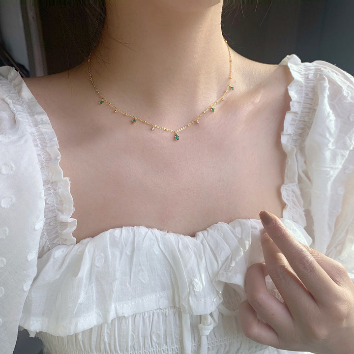 Collar de oro con cristales Emily