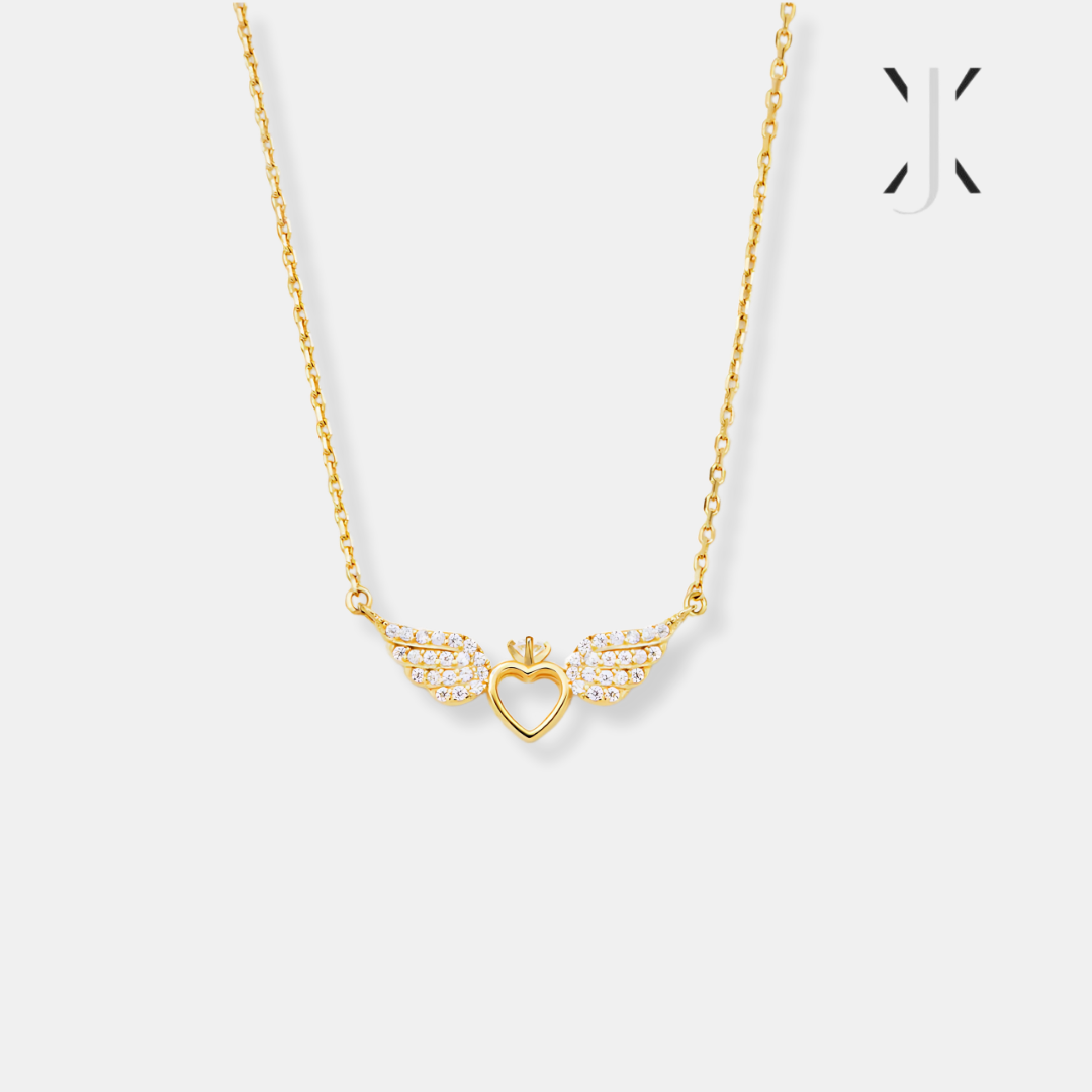 Angel Heart Wings Necklace