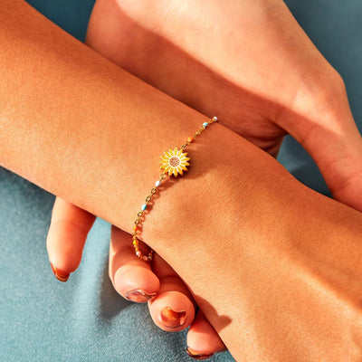 Sunflower Flower Bracelet