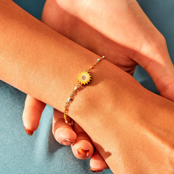 Sunflower Flower Bracelet