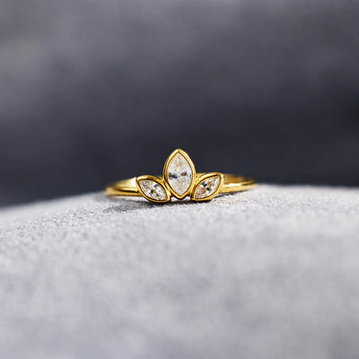 Triple Teardrop Ring