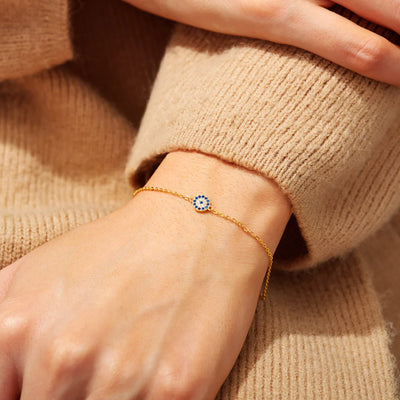 Protective Evil Eye Silver Bracelet