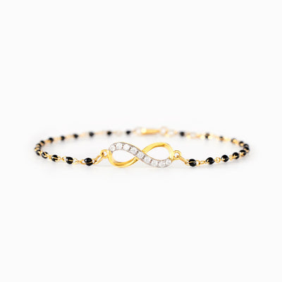 Golden Infinity Beaded Bracelet
