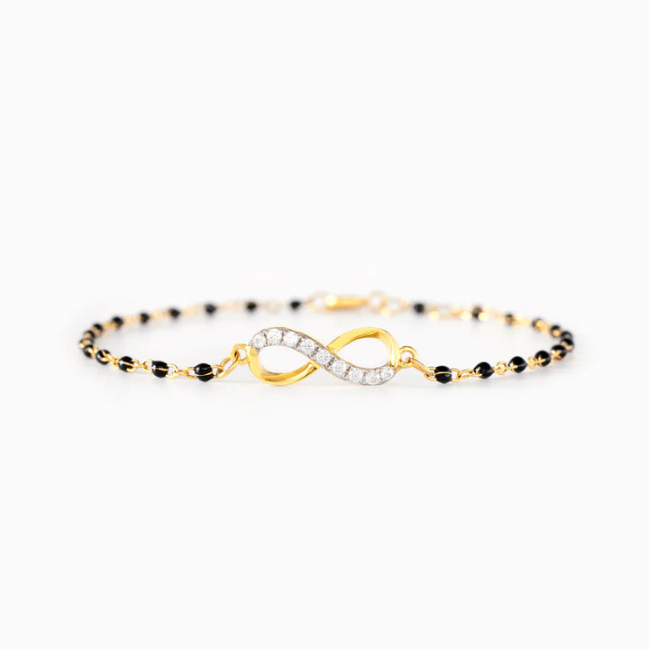 Golden Infinity Beaded Bracelet