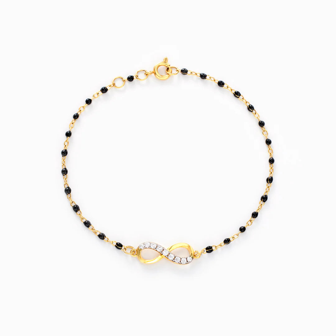 Golden Infinity Beaded Bracelet