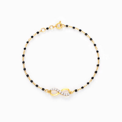 Golden Infinity Beaded Bracelet