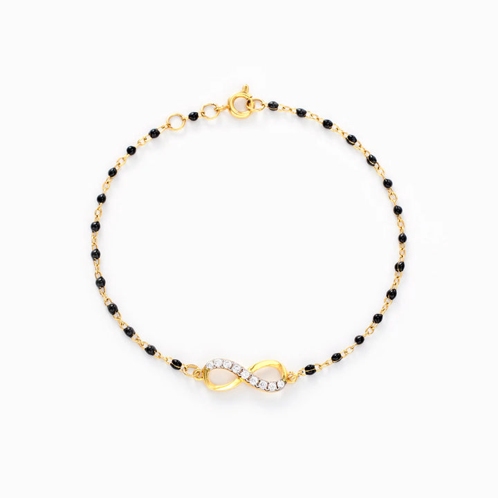 Golden Infinity Beaded Bracelet
