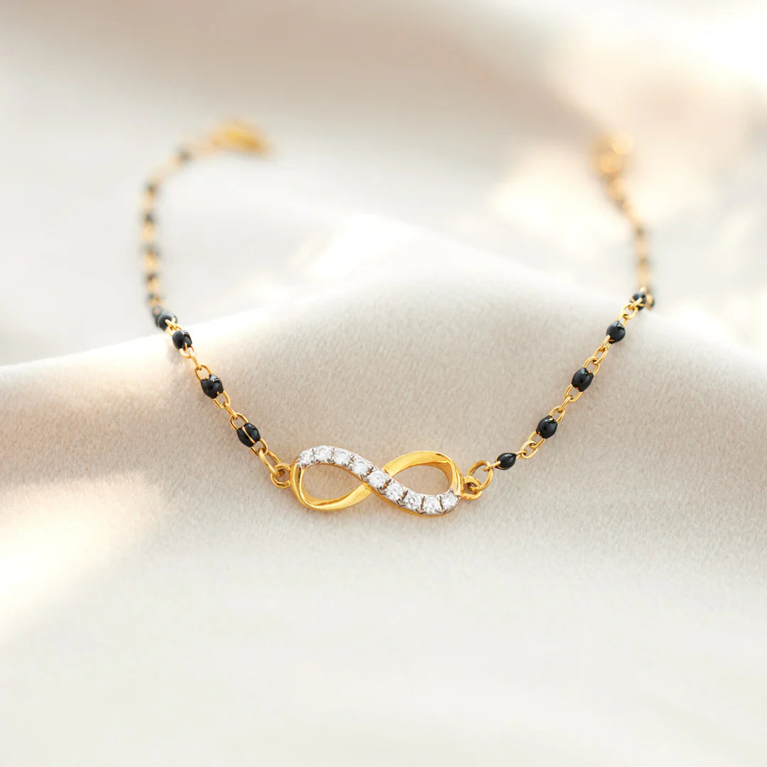 Golden Infinity Beaded Bracelet