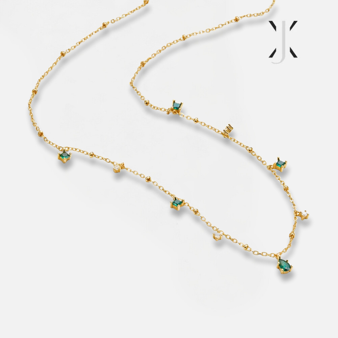Collar de oro con cristales Emily