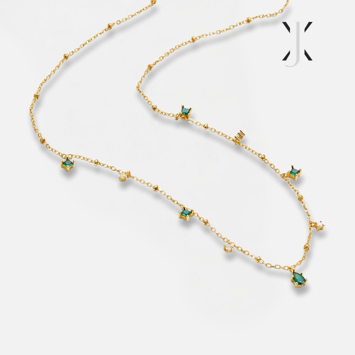 Collar de oro con cristales Emily