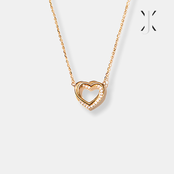 Pavé Linked Hearts Necklace