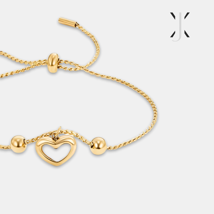 Pulsera de corazón con amor eterno