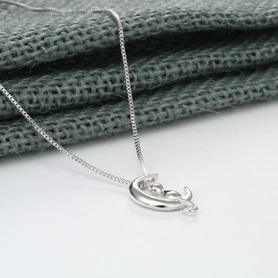 Cat & Moon Necklace