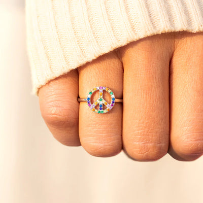Hippie Hood Peace Ring