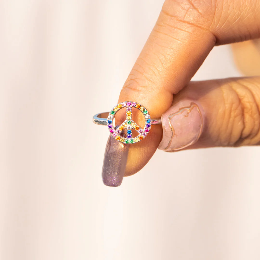 Hippie Hood Peace Ring