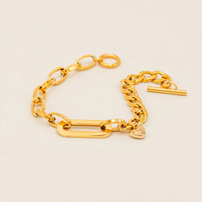 Dangle Heart Cuban Bracelet
