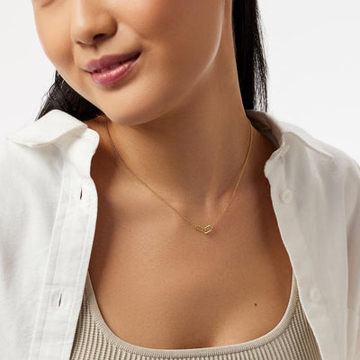 Double Ring Necklace