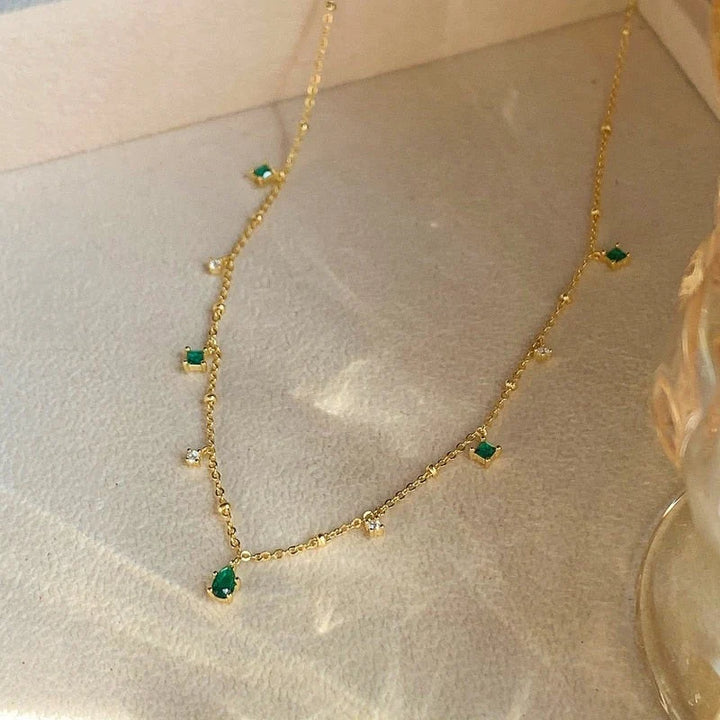 Collar de oro con cristales Emily