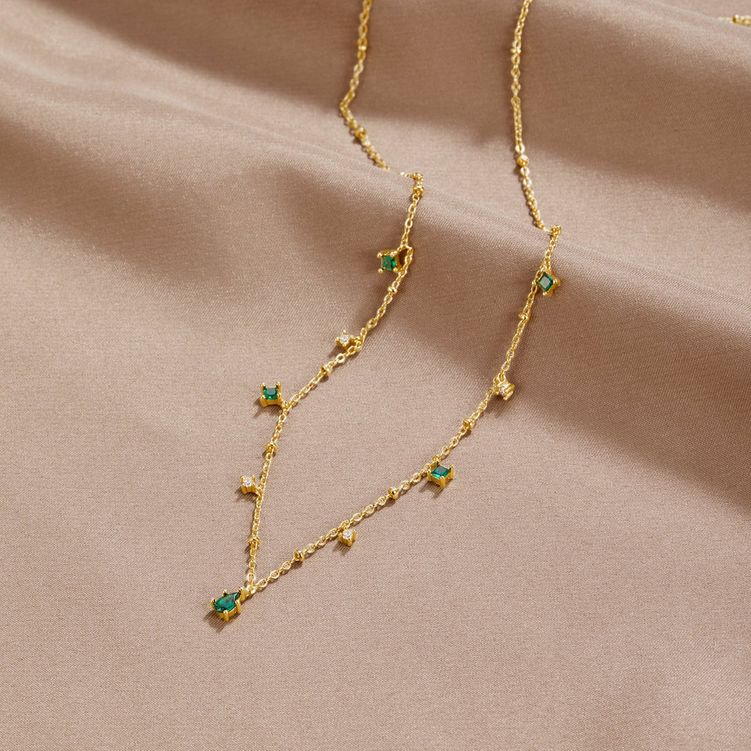 Collar de oro con cristales Emily