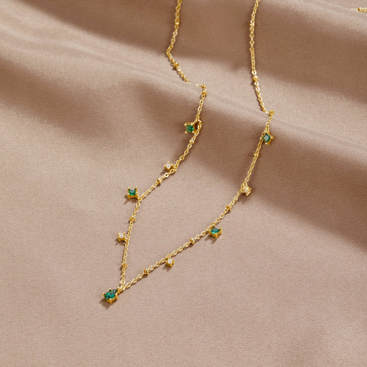 Collar de oro con cristales Emily