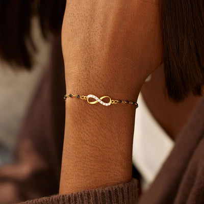 Golden Infinity Beaded Bracelet