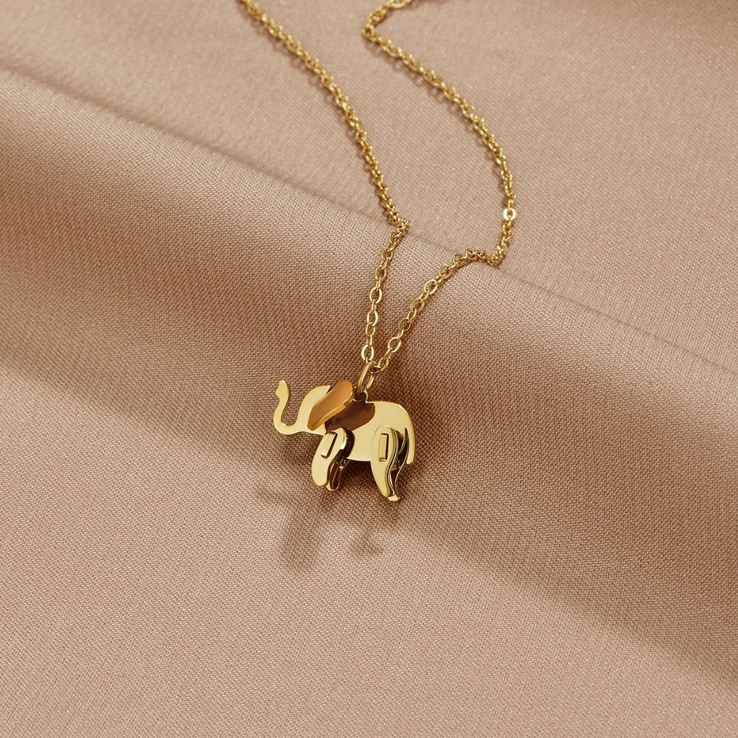 Collar de elefante dorado