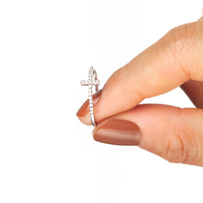 Elegant Cross Band Ring