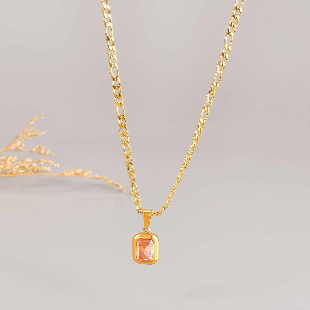 Zirconia Rectangle Pendant