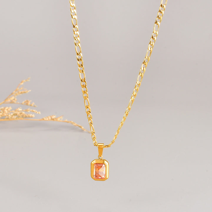 Zirconia Rectangle Pendant