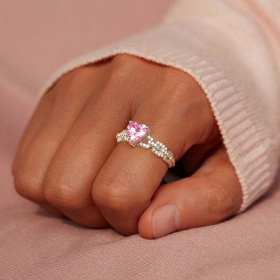 Granddaughter Heart Silver & Link Ring