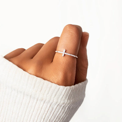 Elegant Cross Band Ring