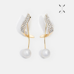 Crystal Erin Pearl Drop Earrings