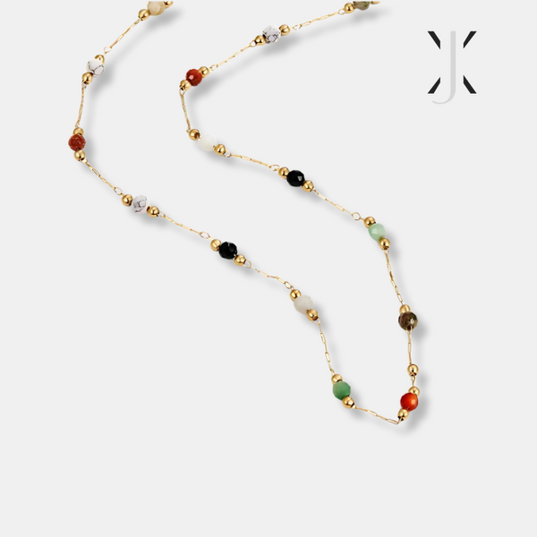 Lulu Beaded Stone Necklace