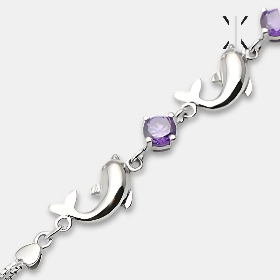 Dolphin Amethyst Bracelet