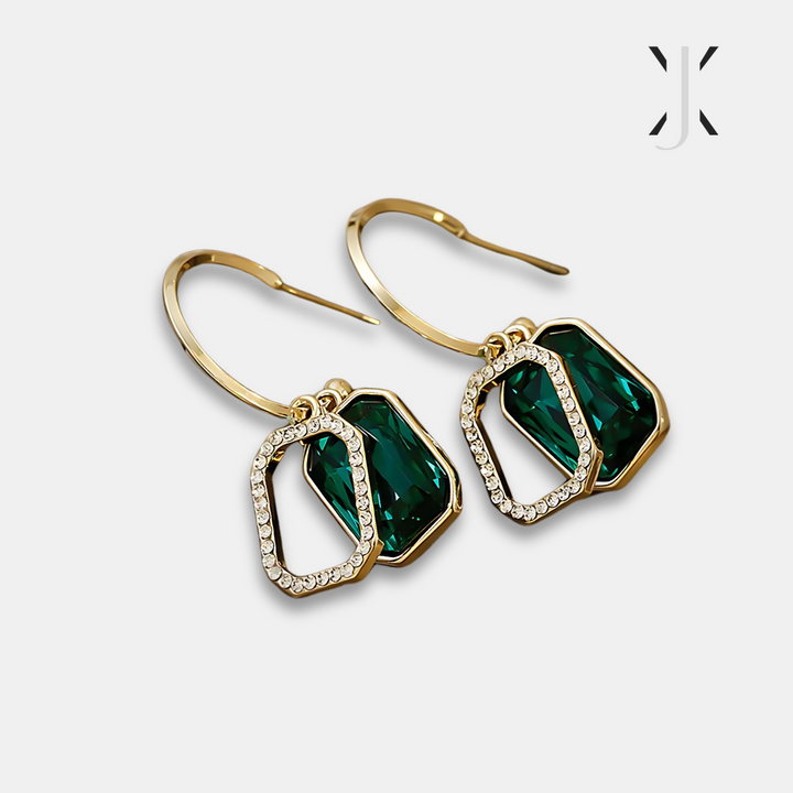 Emerald Crystal Earrings