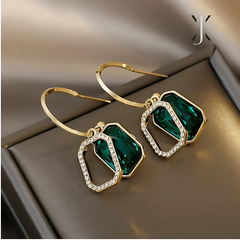 Emerald Crystal Earrings