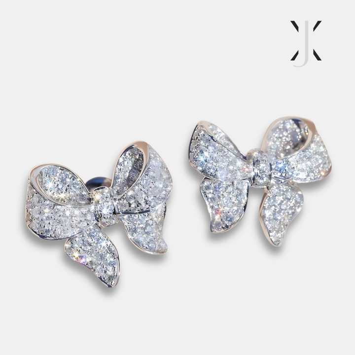 925 Sterling Silver Bow Earrings