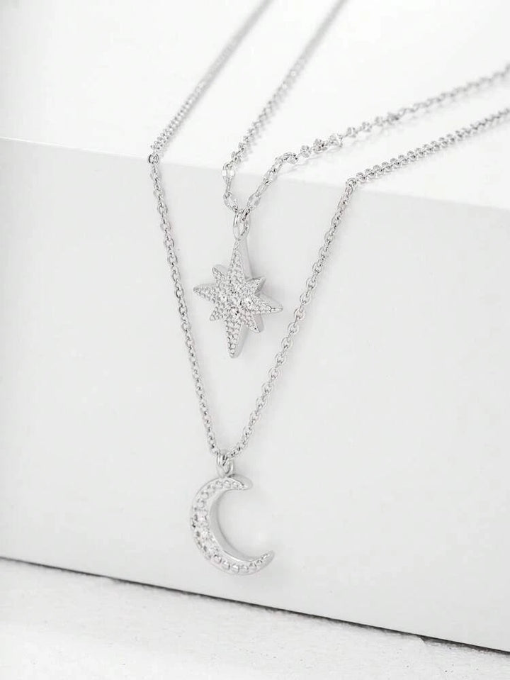 Crescent Moon & Star Necklace