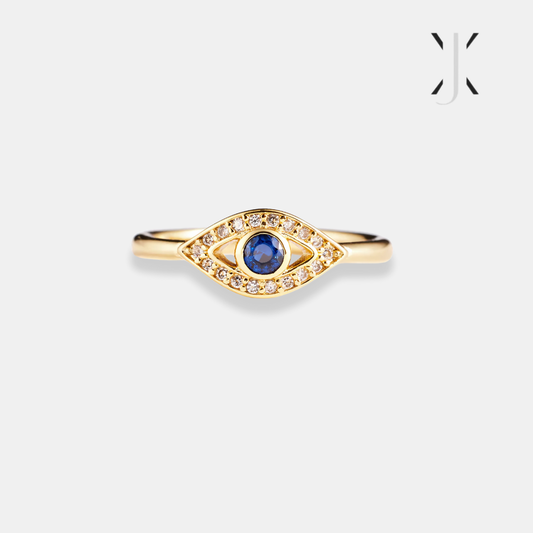 Always Protected Golden Evil Eye Ring