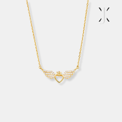 Angel Heart Wings Necklace