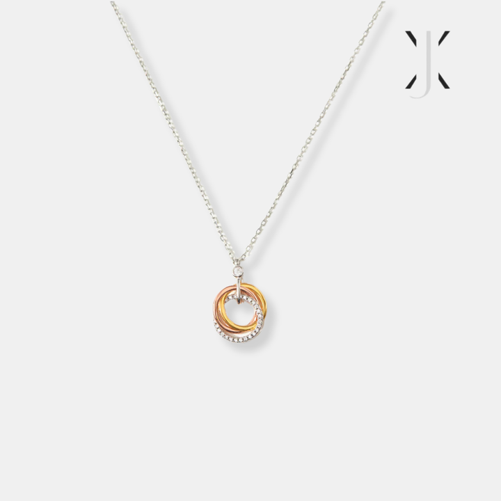 Three Generations Triple Circle Necklace