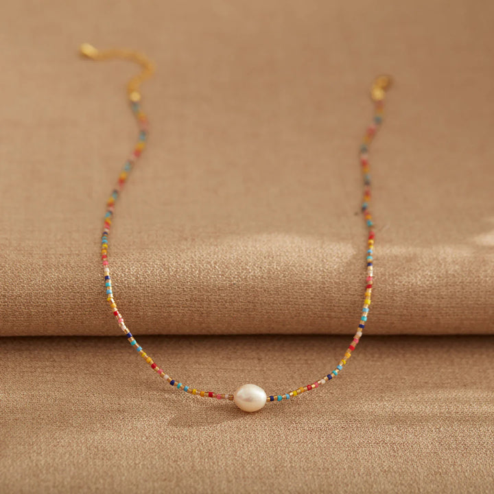 Rainbow Pearl Necklace