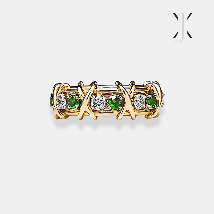 Green Super Amphibole Ring