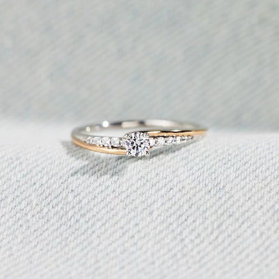 Two-Tone Sterling Silver Open Ring