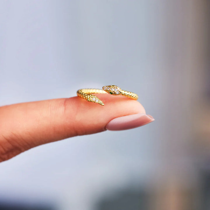 Anillo de Ouroboros con forma de serpiente