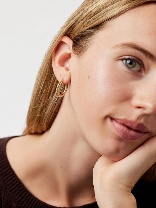 Large Tube Hoop Earrings