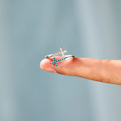 Pavé Double Cross Ring