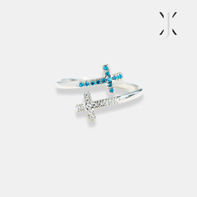 Pavé Double Cross Ring
