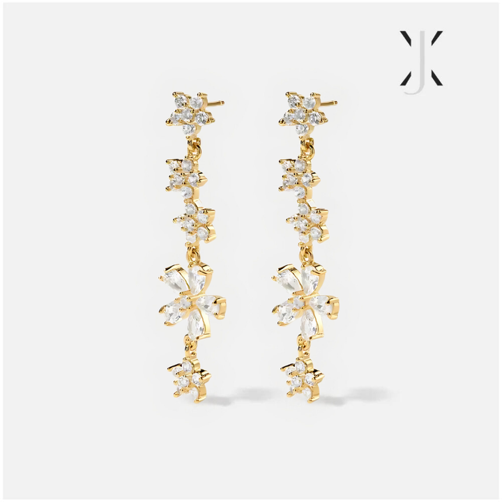 Petal Drop Crystal Earrings