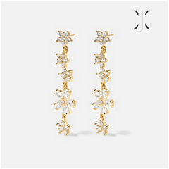 Petal Drop Crystal Earrings